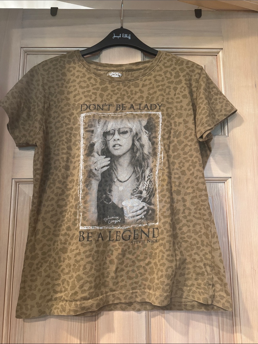 Stevie Nicks Graphic Tee - 'Don't Be A Lady' Leopard Print
